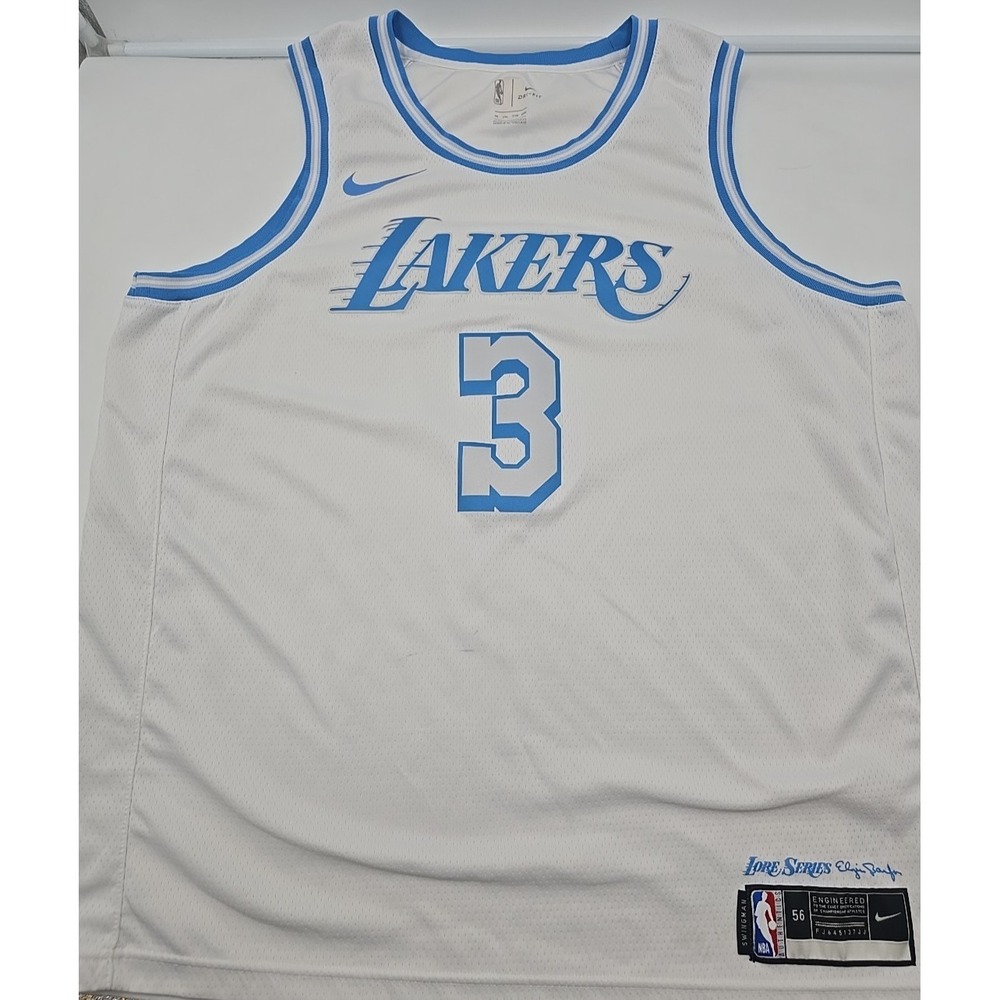 Anthony Davis 3 Swingman Jersey Los Angeles Lakers City Men NBA XXL 56 - Picture 10 of 10